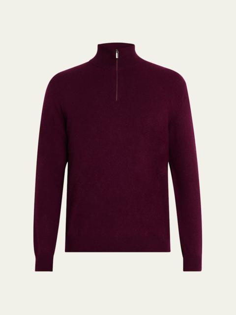 massimo alba Men's Cashmere Half-Zip Sweater