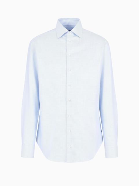 Regular-fit shirt made from micro-woven cotton