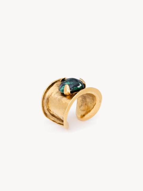SAINT LAURENT CUFF IN ENAMEL, RESIN, AND METAL
