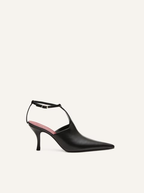 MAGDA BUTRYM Ankle-strap pointed heels in black leather