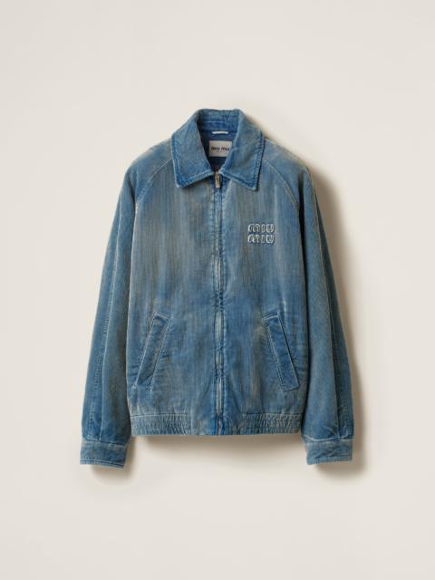 Miu Miu Washed corduroy blouson jacket