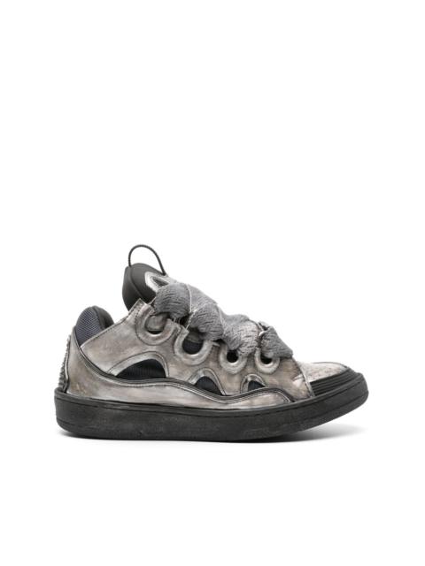 Curb chunky leather sneakers