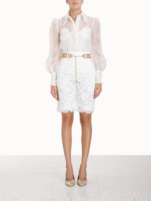 Zimmermann HIGH TIDE LACE LONG LINE SHORT