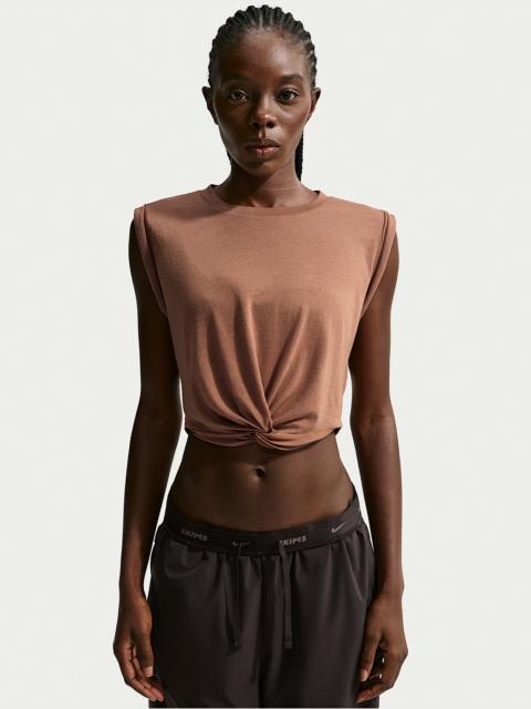 Nike NikeSKIMS Performance Cotton Blend Women's Cropped Twist Tank Top