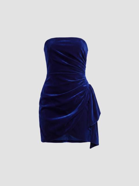 MAC DUGGAL Women's Velvet Strapless Draped Mini Dress - Midnight