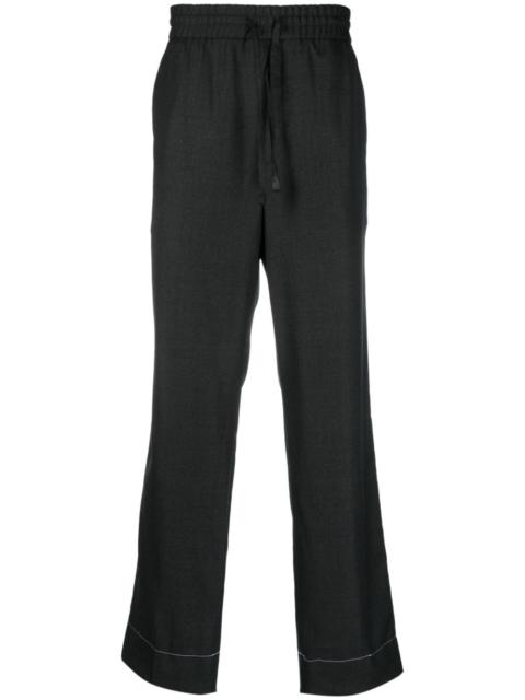 Brioni drawstring-waist wool trousers