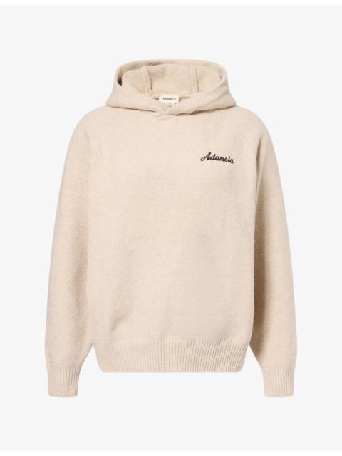 ADANOLA Embroidered-Logo Oversize Cotton-Knit Hoody