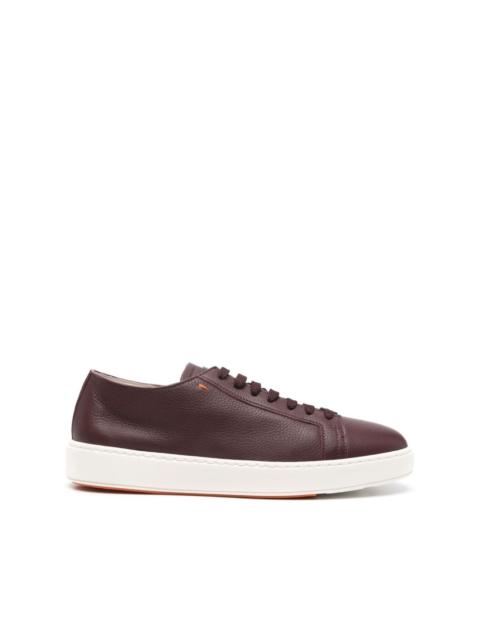 Santoni leather low-top sneakers