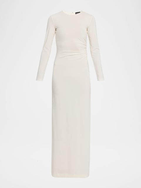 EMPORIO ARMANI Ruched Jersey Column Gown