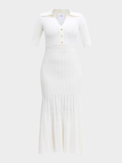 HERVE LEGER The Adele Ribbed Midi Dress