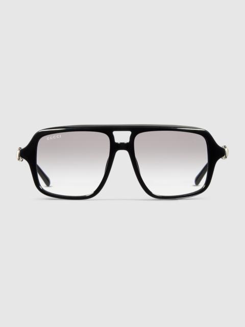 GUCCI Oversize navigator sunglasses