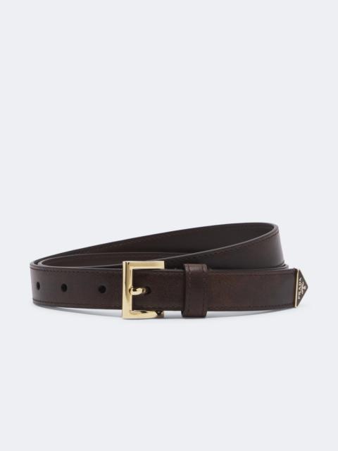 Prada Logo leather belt