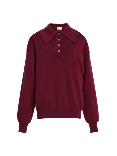 ALÉMAIS Claudia Knit Polo Sweater