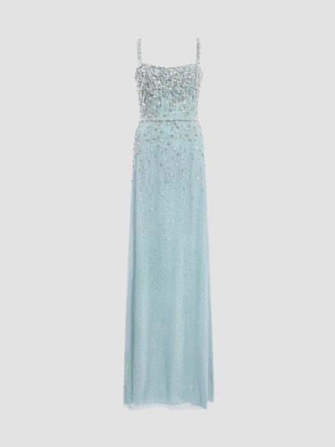 JENNY PACKHAM Women's Solstice Embellished Column Gown - Haze
