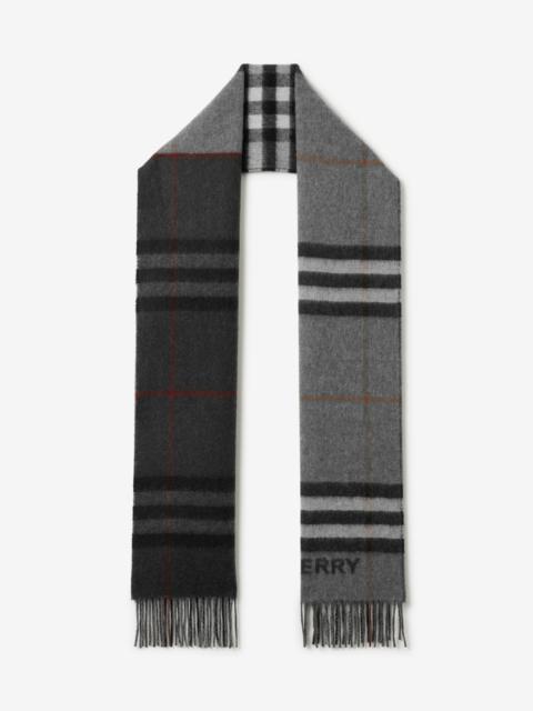 Burberry Contrast Check Cashmere Scarf