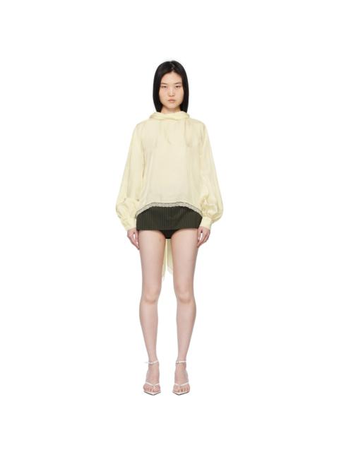 pushBUTTON Off-White Two Way Blouse