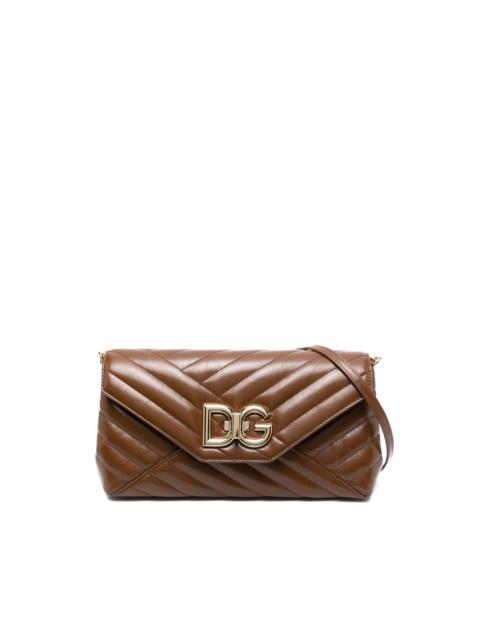 Dolce & Gabbana logo-plaque quilted leather crossbody bag
