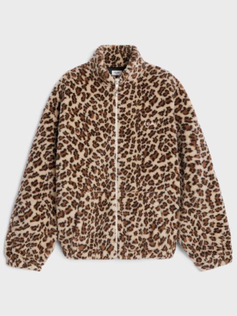 CELINE celine jacket in leopard-print fleece