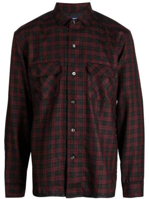 Junya Watanabe MAN long-sleeve quilted shirt | REVERSIBLE