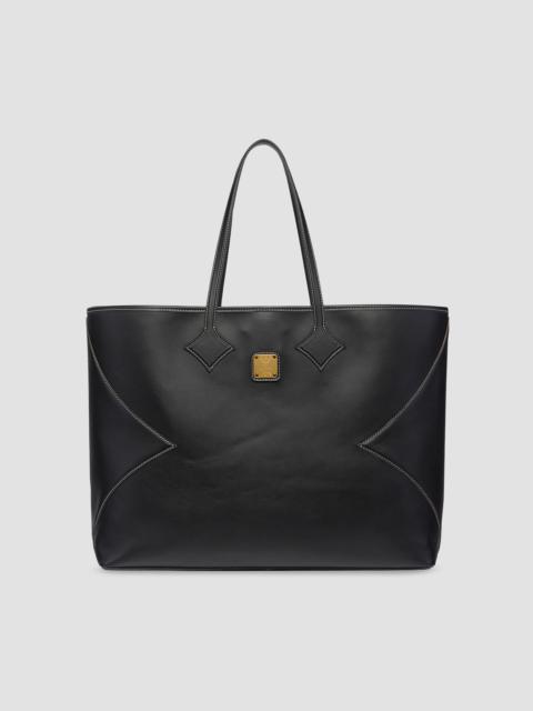MCM Women's Dia Extra-Large Leather Shopper Tote Bag - Black