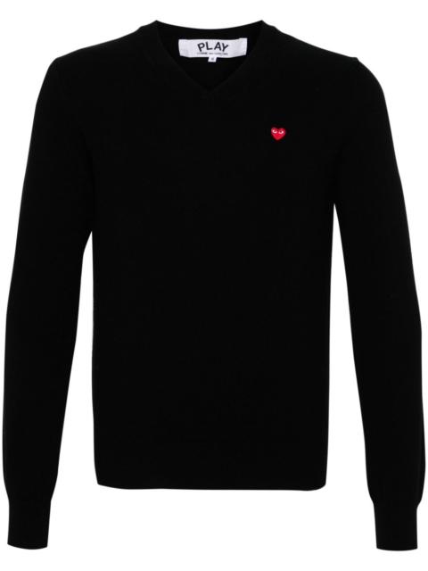 Comme des Garçons PLAY logo-patch wool jumper