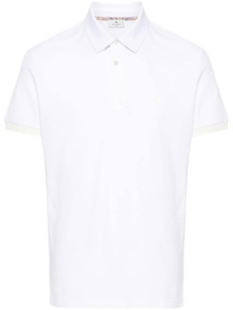 Etro Pegaso-embroidered cotton polo shirt