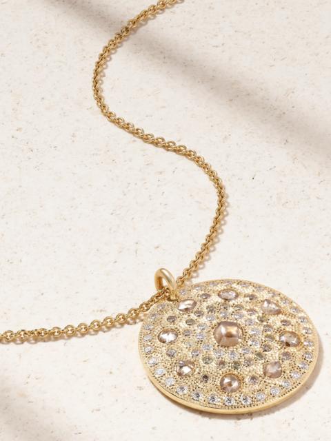 De Beers Talisman Medal Large 18-karat Gold Diamond Necklace