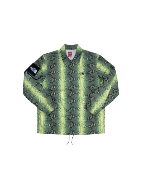 Supreme The North Face Snakeskin Taped Seam Coaches Jacket Green