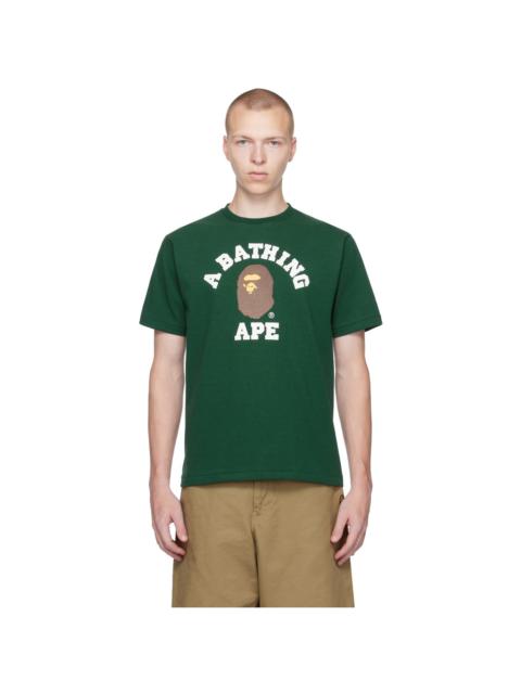 A BATHING APE® Green College T-Shirt