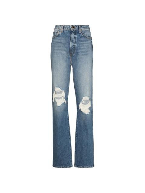 KHAITE Danielle distressed-effect jeans