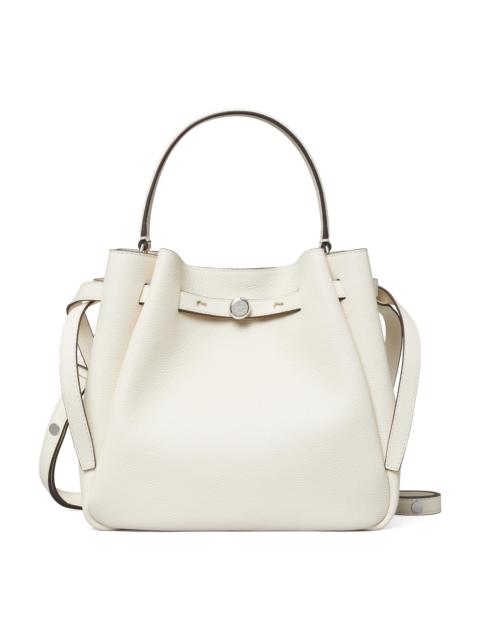 TORY BURCH Women's Romy Pebbled Leather Bucket Bag - Light Cream