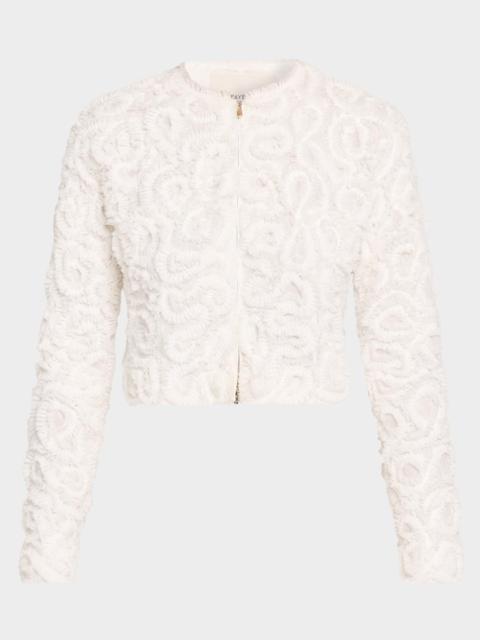 Lafayette 148 New York Ruffle Zip-Front Jacket