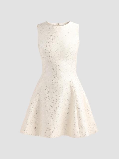 Oscar de la Renta Women's Sequin Tweed Sleeveless Day Dress - Ivory