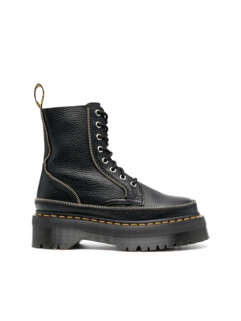 Jadon decorative-zip leather boots