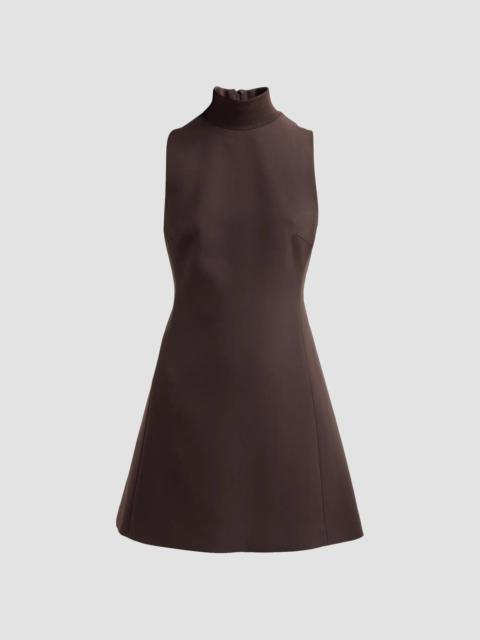 Theory Women's Turtleneck Sleeveless Mini Dress - Cacao