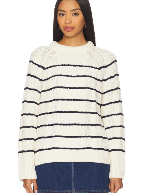 LA LIGNE Striped Cable Sweater