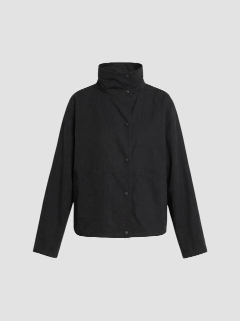 TOTEME Women's Organic Cotton-Blend Stand-Collar Jacket - Black