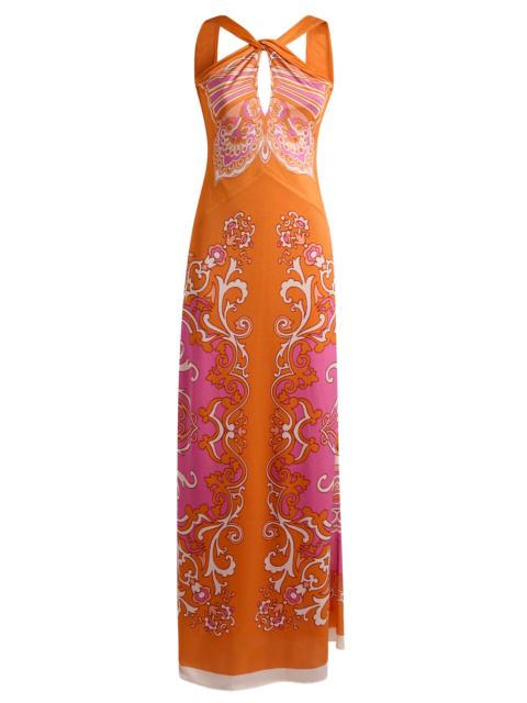 Etro Ornamental Print Halter Maxi Dress