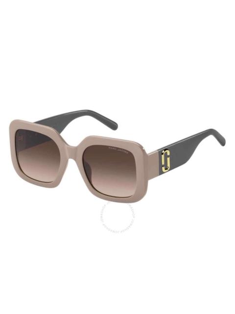 Marc Jacobs Brown Gradient Square Ladies Sunglasses MARC 647/S 0690/HA 53
