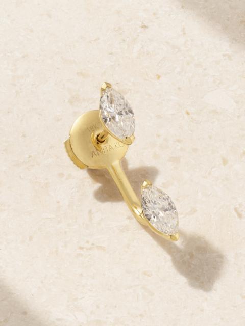 ANITA KO Orbit 18-karat Gold Diamond Single Earring