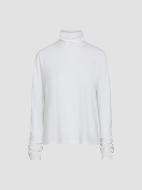 TWP Women's Abby Cotton Turtleneck Top - White