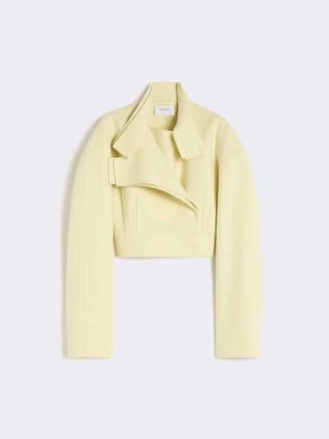 Sportmax Pure wool biker jacket - light yellow