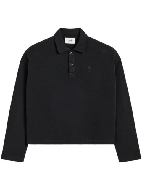 AMI Paris Ami De Coeur long-sleeved polo shirt