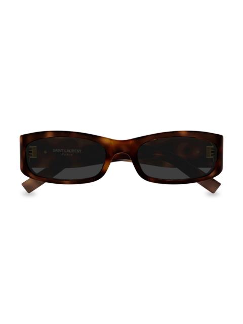 SAINT LAURENT Women's 55MM Rectangular Sunglasses - Havana
