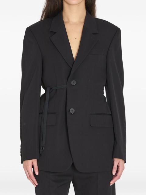 BALENCIAGA side-tie single-breasted blazer