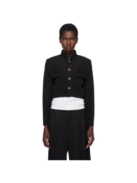 Comme des Garçons GIRL Black Wool & Polyester Doeskin Blazer
