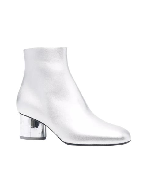 FERRAGAMO Ferragamo Mirrored Leather Heel Bootie