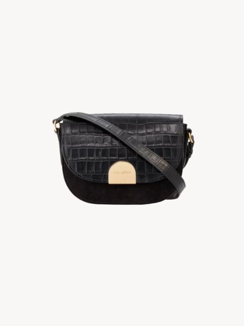 NILI LOTAN LE ELLIE EMBOSSED CROC SADDLE BAG