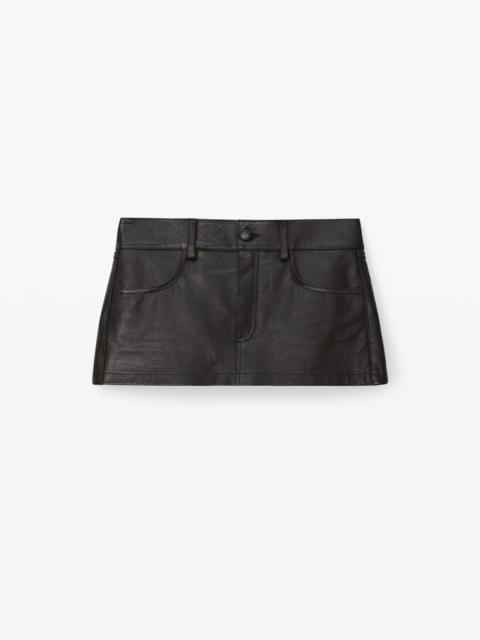 Alexander Wang MOTO MINI SKORT IN LEATHER