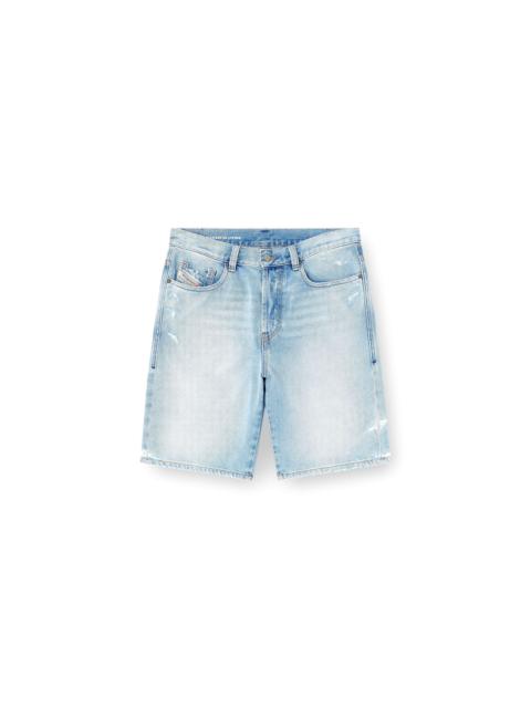 Diesel SHORTS IN DESTROYED DENIM